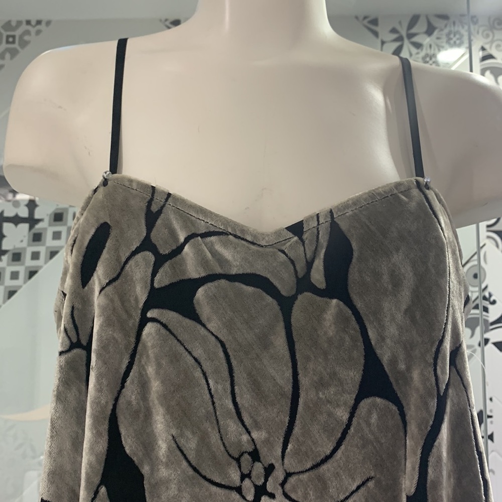 NWOT🇨🇦VTG 90’ Sophisticated JR Velvety Chiffon Long Dress w/ Scarf - Picture 7 of 17